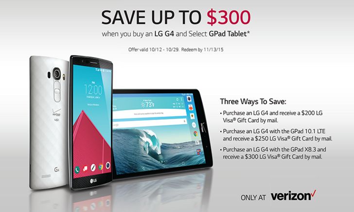 Fotografía - [Alerta Trato] Verizon y LG ofrecen hasta $ 400 Off The G4 y tabletas con cupones y rebajas